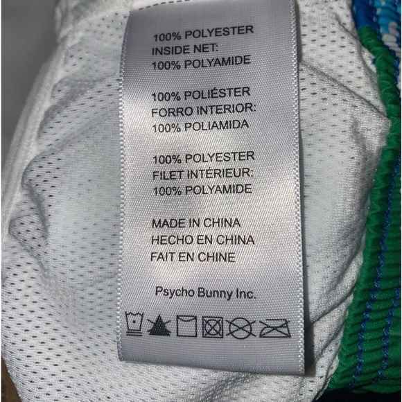 SOLD‼️NWT MENS PSYCHO BUNNY DARWIN SWIM SHORTS (SEAPORT BLUE)- SIZE LARGE - Picture 14 of 15